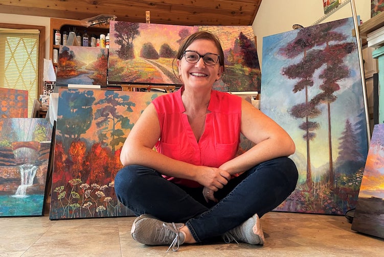 Born and raised in Italy, Robie Benve is an Upper Arlington resident and artist who found her passion for painting after a career in business, She is the art coordinator at the OSU Faculty Club.
