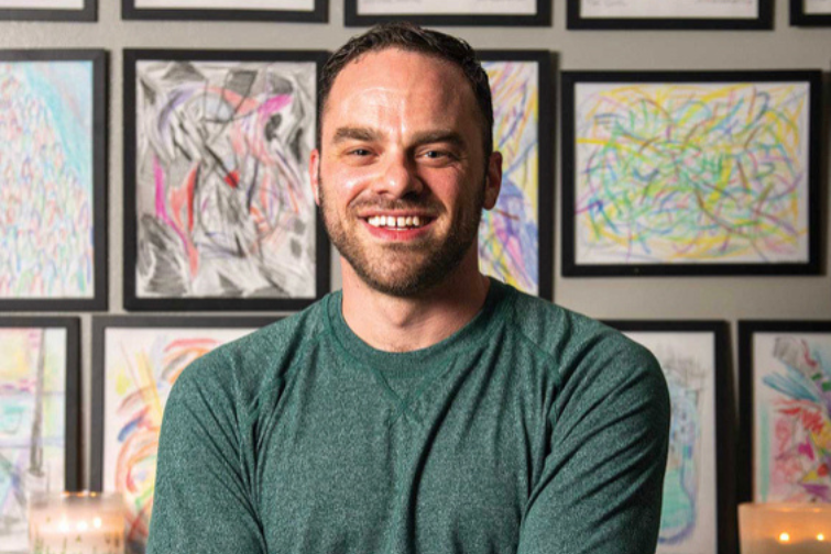 Columbus-based artist AJ Heckman has used art to cope with his diagnosis of bipolar, post-cancer and PTSD symptoms. Through his artistic practice, he is able to bring light and positivity to his invisible struggle.