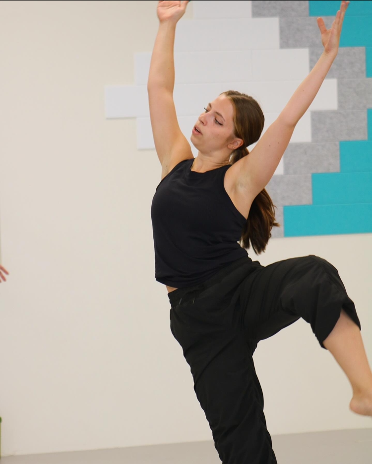 Dancer Anne Raspe in rehearsal