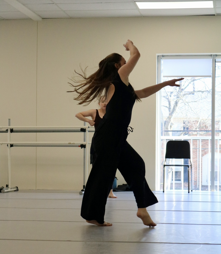 Dancer Anne Raspe in rehearsal