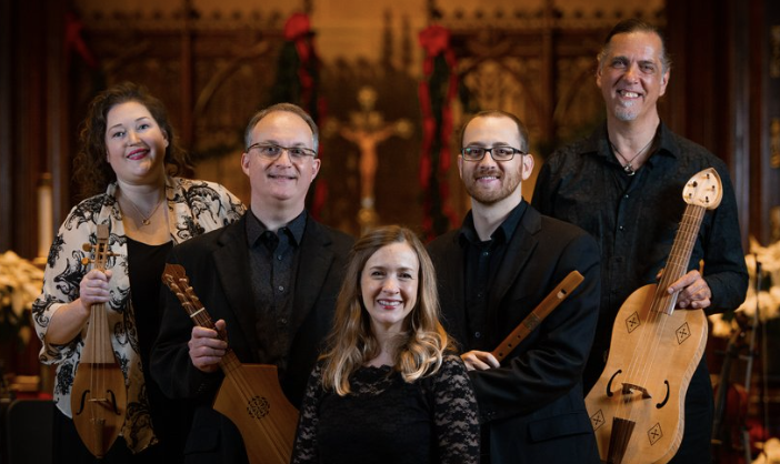 Sean Ferguson with members of Early Interval